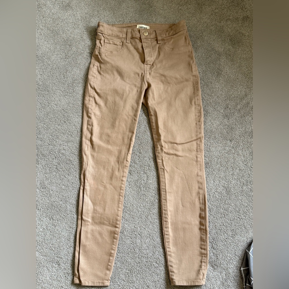 L'AGENCE Tan Light Brown Skinny Jeans